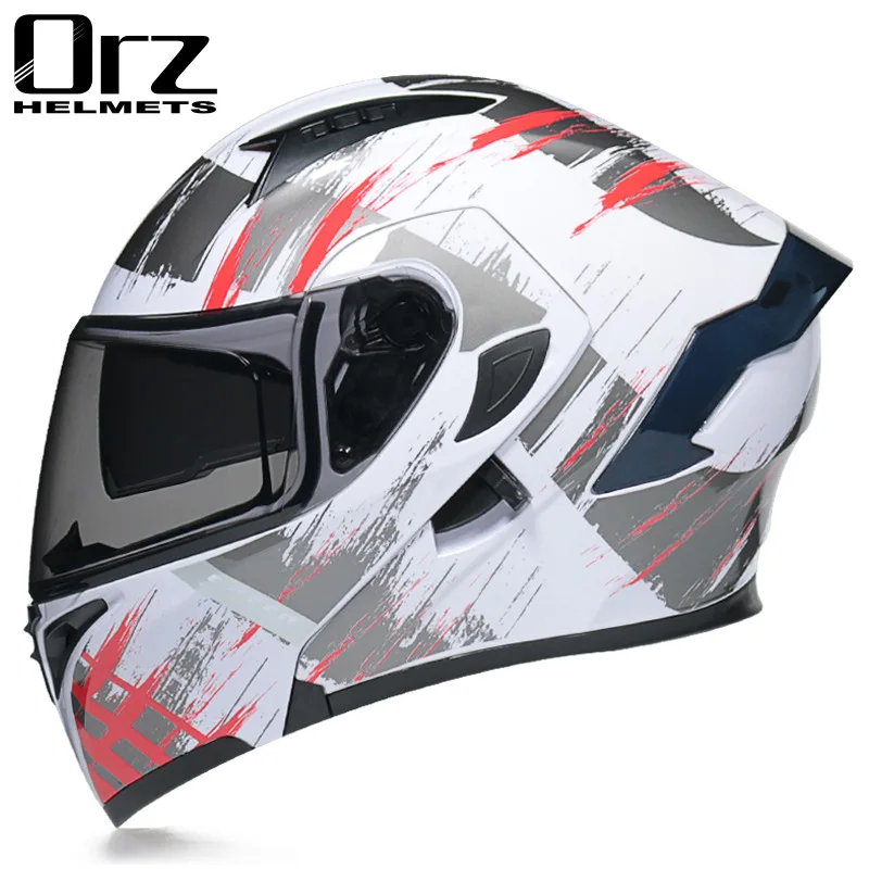 

2 gifts Flip Up Motorcycle Helmets High Quality Abs Full Face motorbike Helmets Approved casco moto motocross bike Helmet
