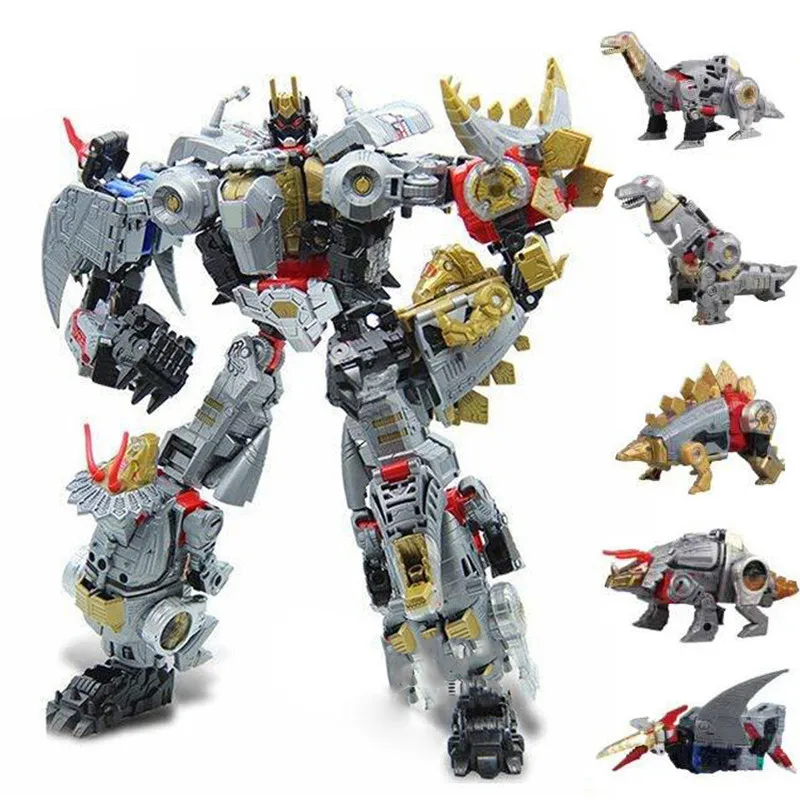 BMB AOYI NEW Big Size 5 IN1 Transformation Movie Toys Action Figure Anime Devastator KO G1 Robot Dinosaur Model Kids Boy