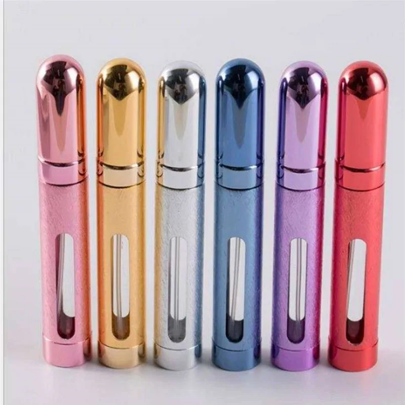 12ml bullet mesh open window anodized aluminum portable perfume bottle glass bottle spray bottle perfume bottle