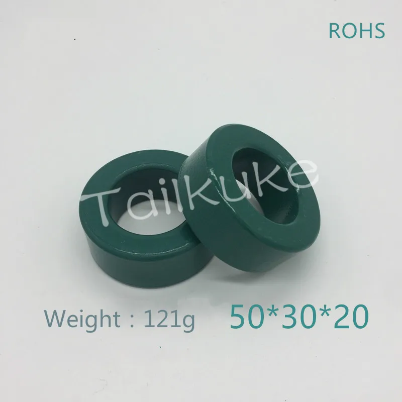 2pcs Anti-jamming 50*30*20 Mm for Green High Permeability Magnetic Ring of Manganese-zinc Ferrite