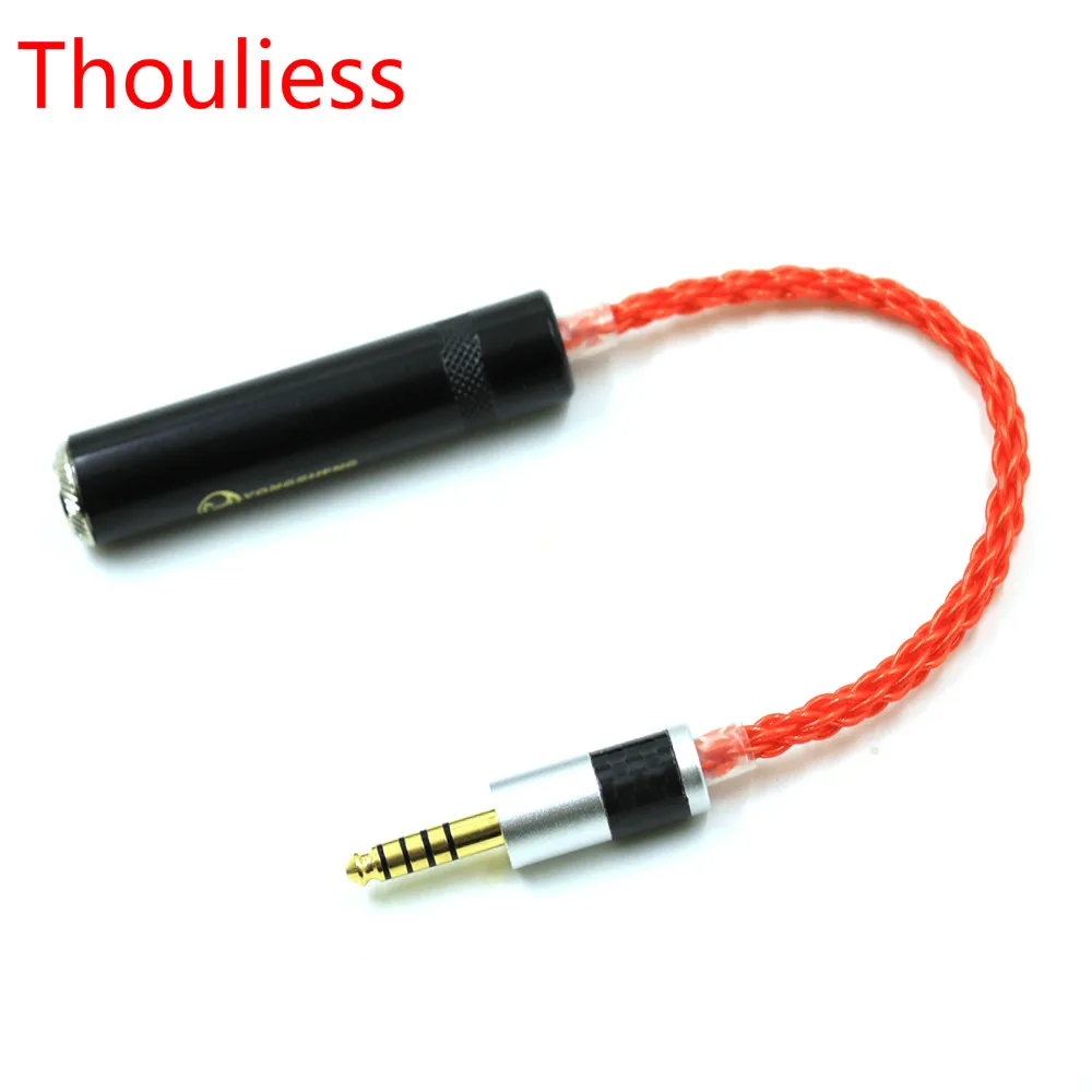 

Thouliess UPOCC Single Crystal Copper4.4mm TRRS Balanced Male to 6.35mm TRS 3pin Female Audio Adapter Cable 4.4mm to 1/4 6.35mm