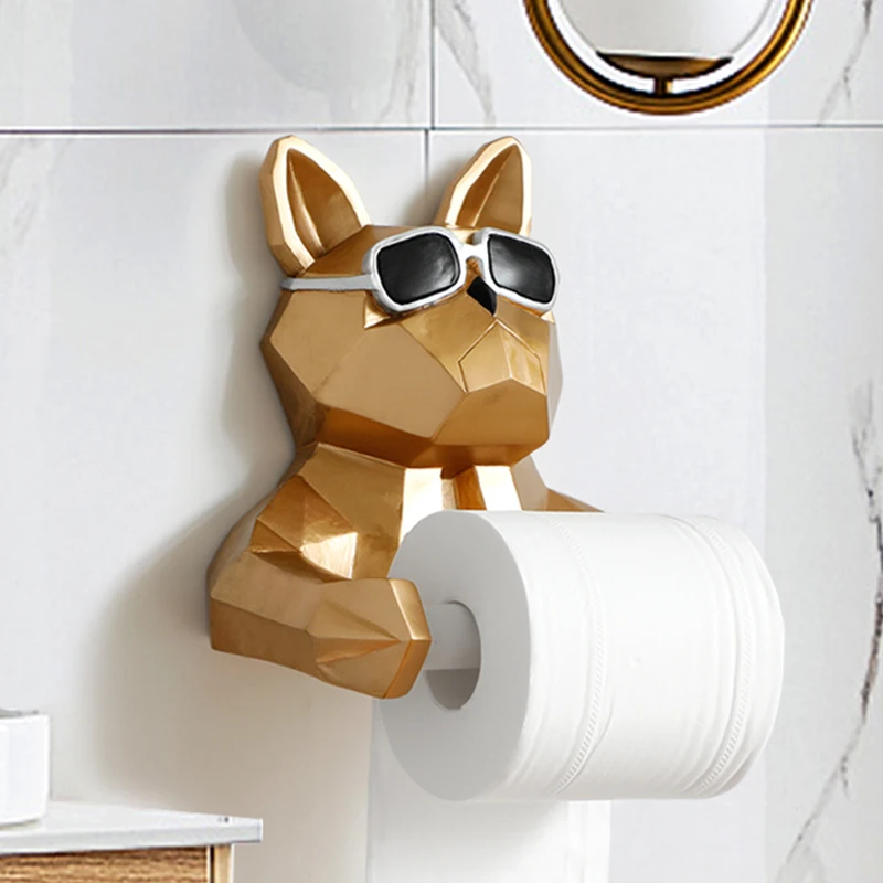 

Fancy Paper Towel Holder Animal Pig Dog Creative Resin Modern Toilet Napkin Holder Toilet Roll Tissue Box For Kitchen