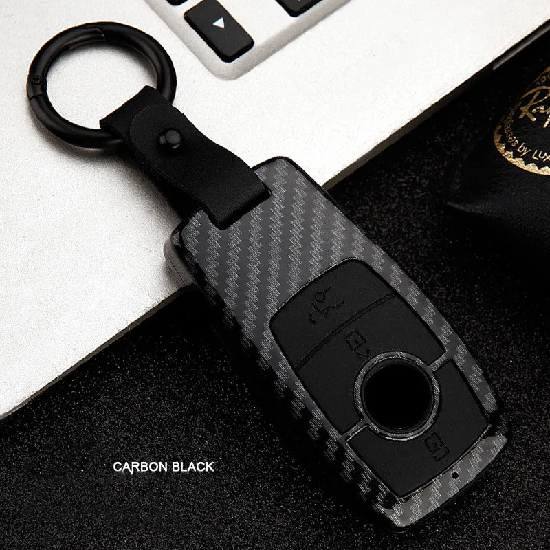 Carbon Fiber Car Key Protection Case Cover for Mercedes For Benz 2017 2018 E Serials E300 E200 E220 Maybach S320L S450 S350