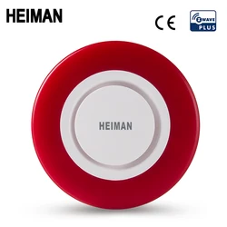 HEIMAN-Sirène d'alarme Z wave, flash stroboscopique, haut-parleur son Z wave 95dB pour système de sécurité domestique intelligent, anti-cambriolage