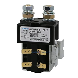 Sayoon 100A dcコンタクタCZW100A ZJW100A SW80パワーリレー12v 24v 36v 48v 60v 72 12v用カー電気フォークリフト船バッテリー