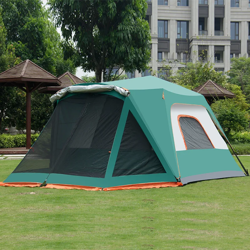 Outdoor Fully Automatic Quick Open 5-8 People Tents Outdoor Camping Thickening Rainproof Family Outdoor Camping Big Touris Tent