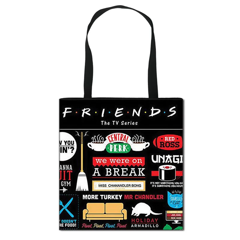 

Central Perk Coffee Friends TV Show Women Fashion Handbag Ladies Shopping Bag Teenager Girl Shoulder Bag for Travelling