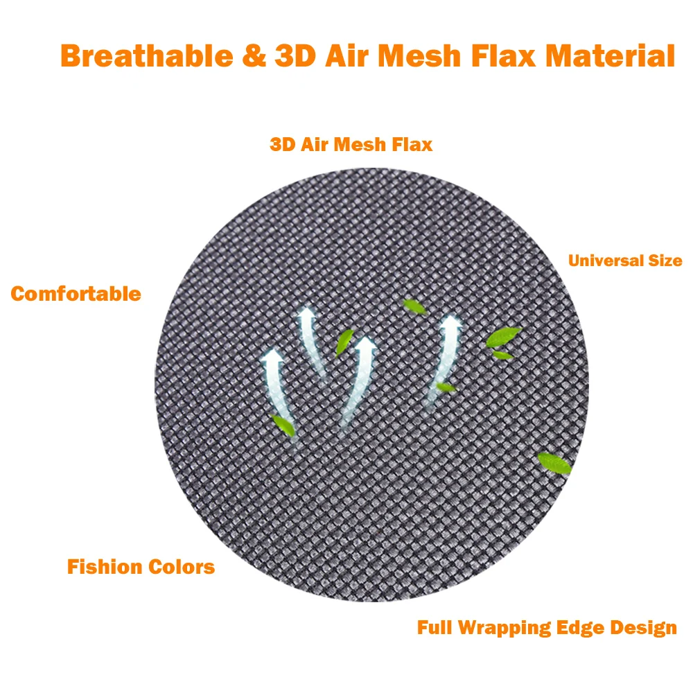 Summer Mesh Car Seat Cover Pad Mat Flax Front Backrest Seat Cushion Protector Non-slip Four Season Car Interior Breathable Cloak