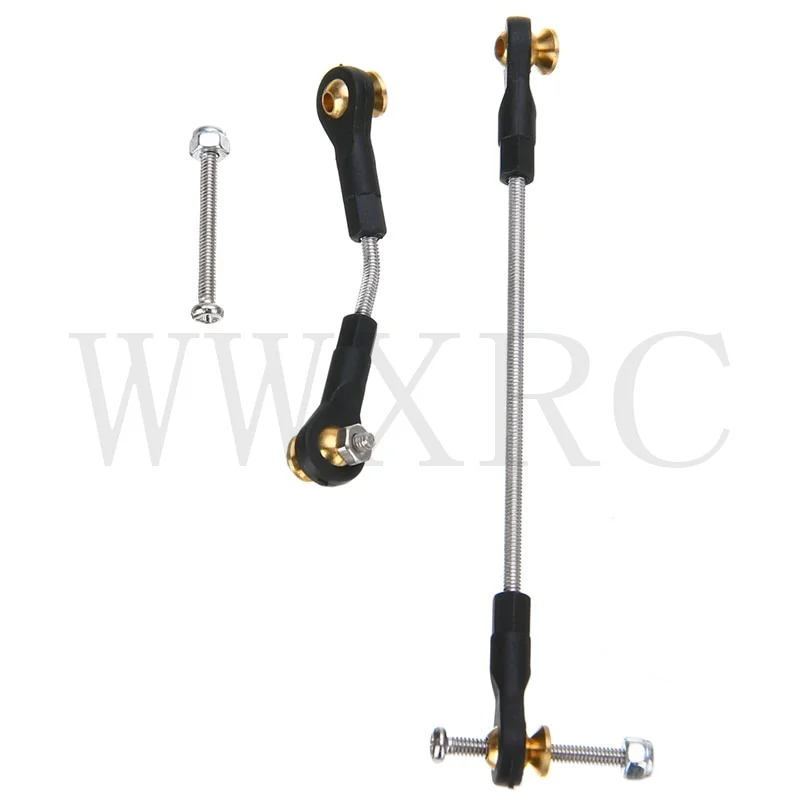 RC Car Steering Pull Rod Upgrade Part Metal RC Steering Rod Durable for WPL B1 B14 B24 B24 C14 C24 1/16 Mayitr 1/12 MN D90 D91