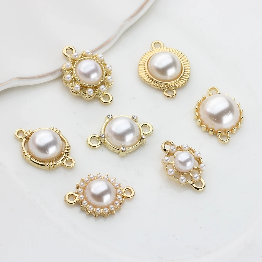 Zinc Alloy Pendant Round Connector Charms Pendant 6pcs/lot For DIY Jewelry Earrings Making Accessories