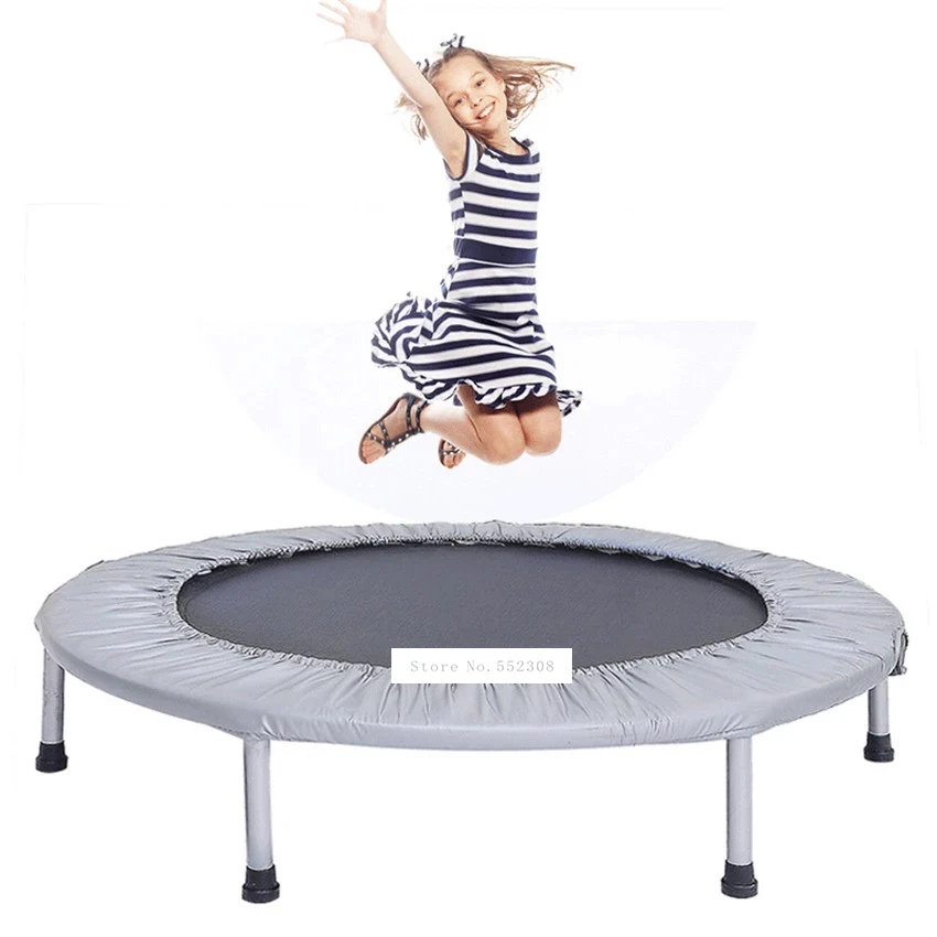 

C156 36 Inch Children Lady Lose Weight Leg Slimming Trampoline Home Gym Exercise Folding Bouncing Jumping Bed Fitness Equipment