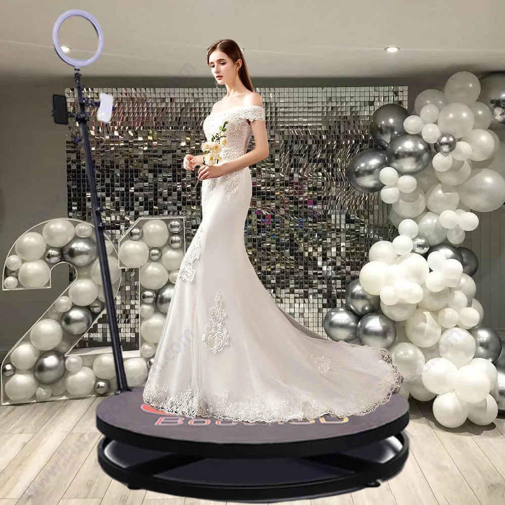 360 Photobooth Machine Video Automatic Slow Motion Rotating Portable Selfie Platform Spin Degree Photo Booth Stand Intelligent