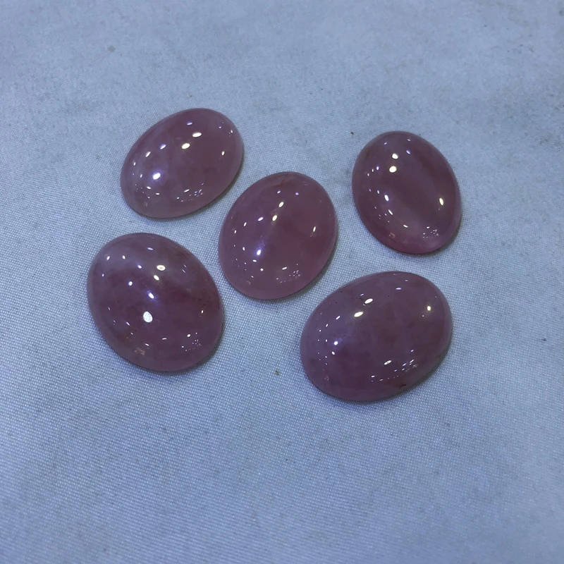 Wholesale 2pcs/pack Natural Madagascar Rose Quartz Bead Cabochon 18x25mm 22x30mm Oval Jewelry Ring Face