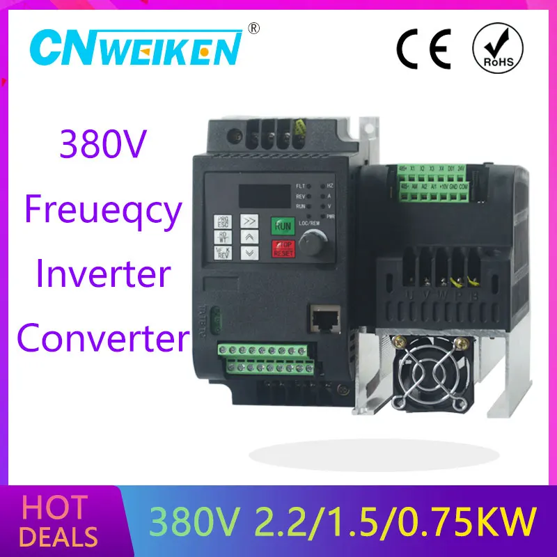 

2.2KW/15KW 380V VFD Frequency Inverter 3 Phase Input 3Phase Output Motor Speed Control Frequency Drive Converter 50/60Hz