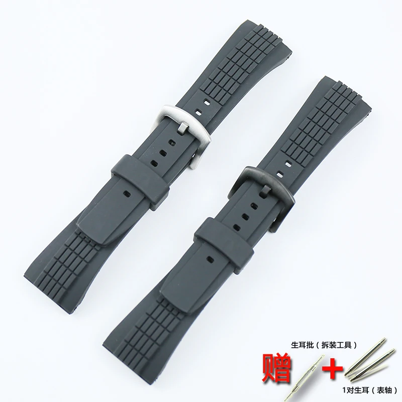 Watch accessories pin buckle silicone strap for Seiko VELATURA/SRH series dedicated SPC007 men & women rubber sports strap 26mm