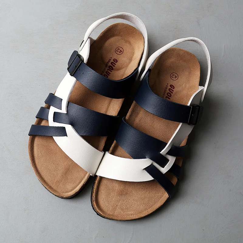 Summer Men Leather Sandals Outdoor Footwear Breathable Roman Sandals Casual Non-Slip Beach Waterproof Slippers Luxury Sandals