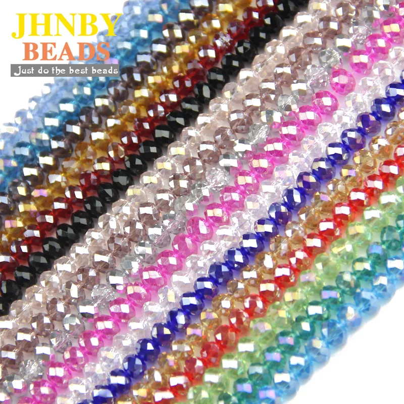 Image 3: JHNBY-Perles de Clip Autrichien Haut de Gamme, Forme Ronde, Haute Qualité, 6mm, 50 Pièces, Perles en Vrac, Rondelles, Boule de Verre, Bracelet, Bijoux DIY