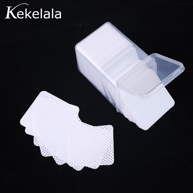 200pcs Lint-Free Cotton Paper Eyelash Extension Glue Remover Anti-clogging Wiper Wipe Glue Bottle Mouth Clean Pads Makeup Tools