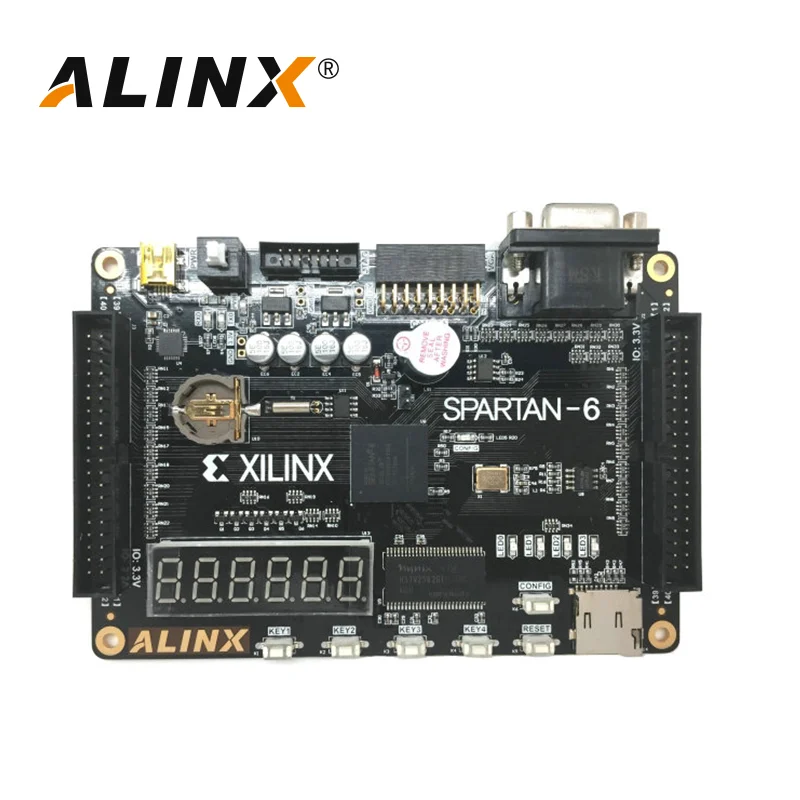 ALINX-Placa de desarrollo AX309: XILINX Spartan-6 XC6SLX9 FPGA, tarjeta de estudio de nivel de entrada LX9