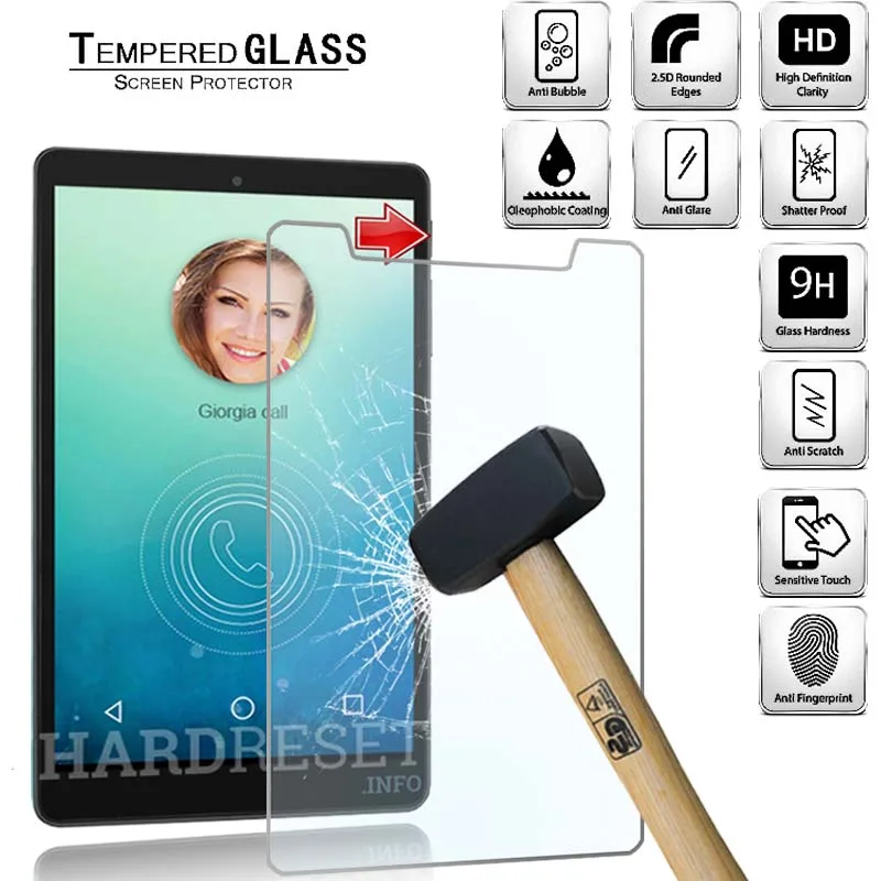 Tablet Tempered Glass Screen Protector Cover for Alcatel OneTouch PIXI 3 8.0