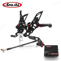 Arashi Motorcycle Rider Footpegs For SUZUKI GSXR GSX-R 600 750 2011 - 2023 CNC Adjustable Footrests Rearset GSXR600 GSXR750 2012