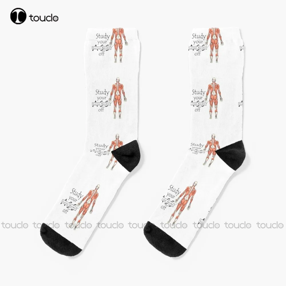 

Study Your Gluteus Maximus Off Socks He Office Socks Personalized Custom Unisex Adult Teen Youth Socks 360° Digital Print