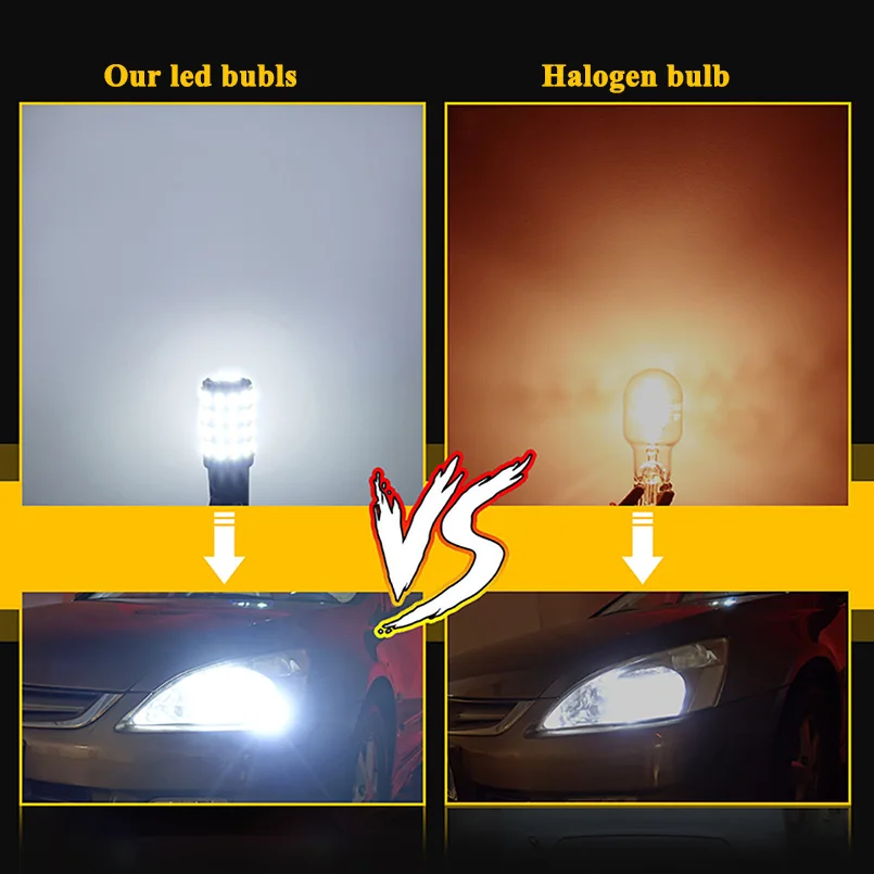 2pcs T10 LED Canbus bulbs led W5W 168 194 No Error 3014SMD White 12V Plate Lights Turn Signal Lights for BMW Audi Mercedes BENZ