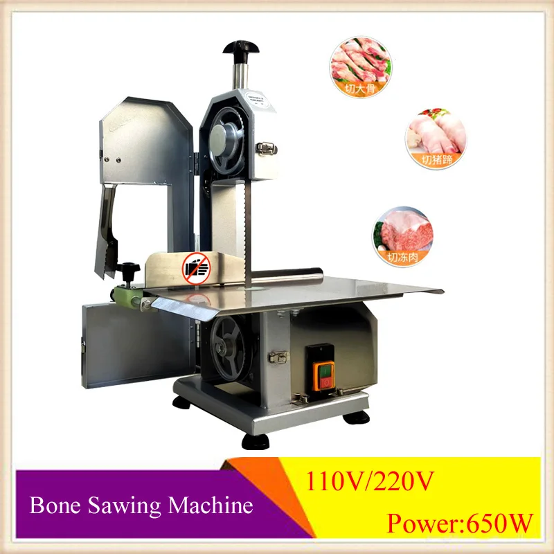 Commercial Desktop Cutting Bone Saw Frozen Meat Machine For Cutting Fish Trotters Steak Bones Electric Saw Blade