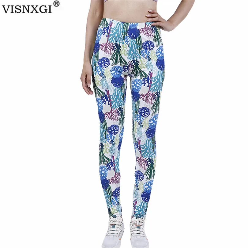 

VISNXGI Spandex Leggings Women Fitness Hollow Floral Pattern Sportswear Femme High Waist Exercise Spring Summer Autumn Bottom