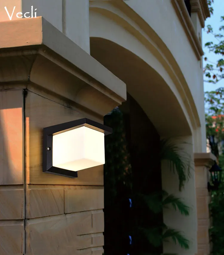 Led Outdoor Wall Light Waterproof IP65 Motion Sensor Led Outdoor Lighting Porch Lights Balcony Garden Lights Outdoor Wall Lamp