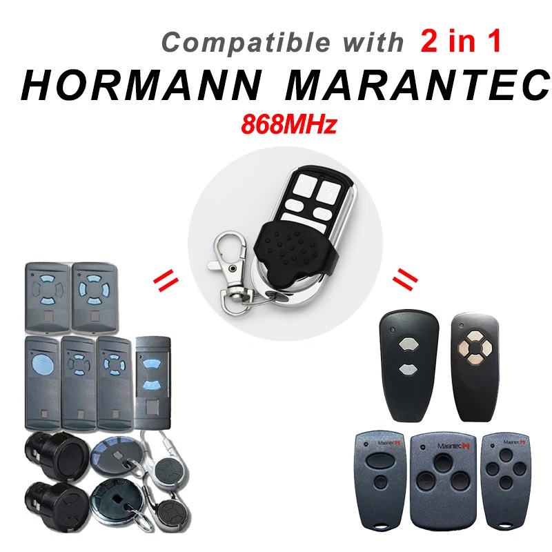 HORMANN 868 HS2 HS4 HSE4 HSM4 HSM2 Marantec Garage Door Opener Digital 302 Remote Control Clone For D384 D382 Handsender 868MHz