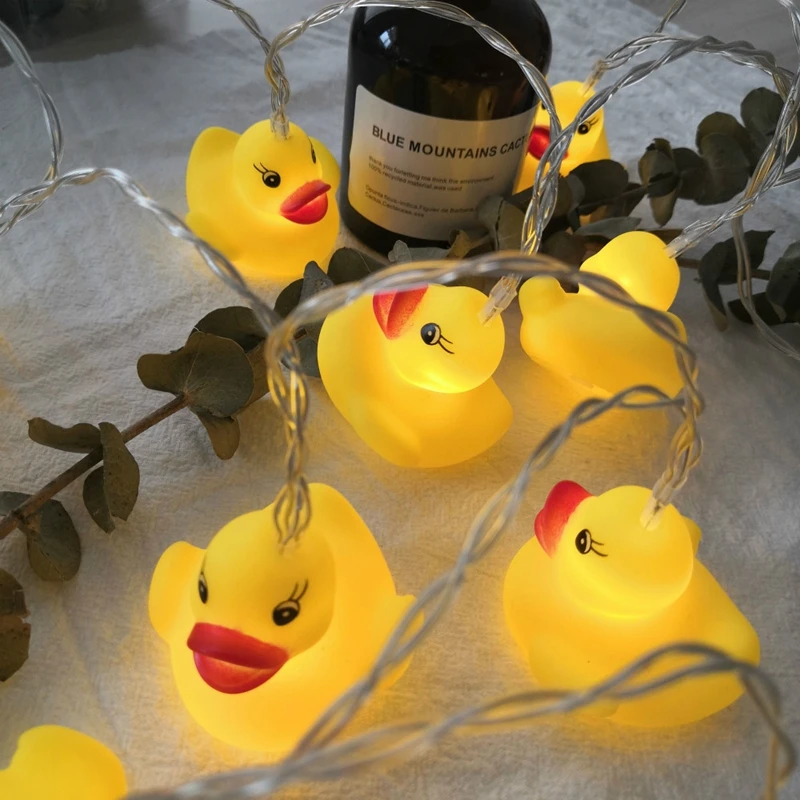 LED String Lights for Party Decoration, Enamel Animal, Yellow Duck, New