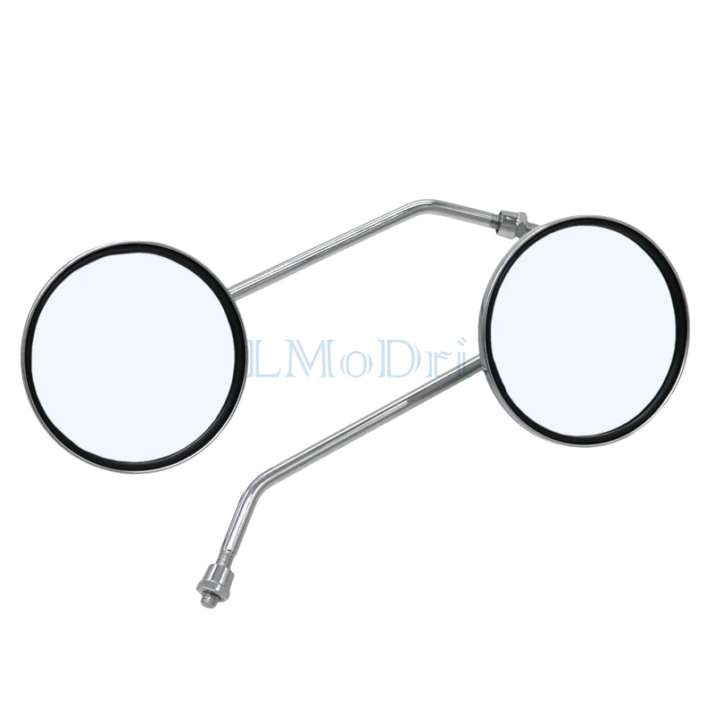 Free Shipping Universal Motorcycle Back View Mirror Round Shape Rearview Side Mirrors For   Motorbike With 8mm Screw