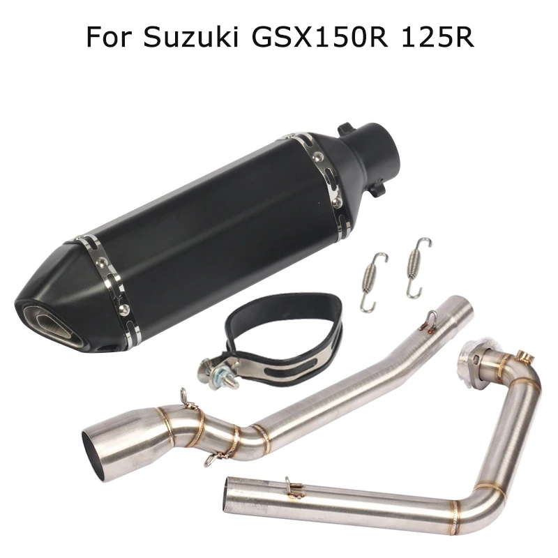 

Motorcycle System Front Link Pipe Exhaust Tips Muffler Tail Pipe with DB Killer Silencer for Suzuki GSX150R GSXR150 GSX125R