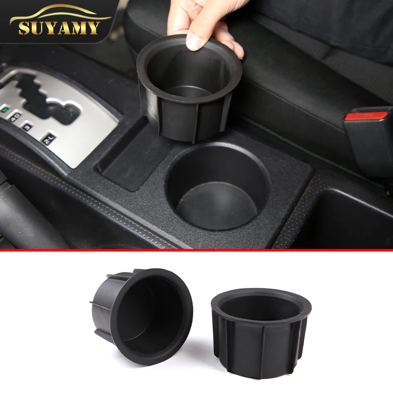 

For Toyota FJ Cruiser 2007-21 Central Control Water Cup Holder Decoration Anti-Slip Coasters TPE Waterproof Interior Accessories