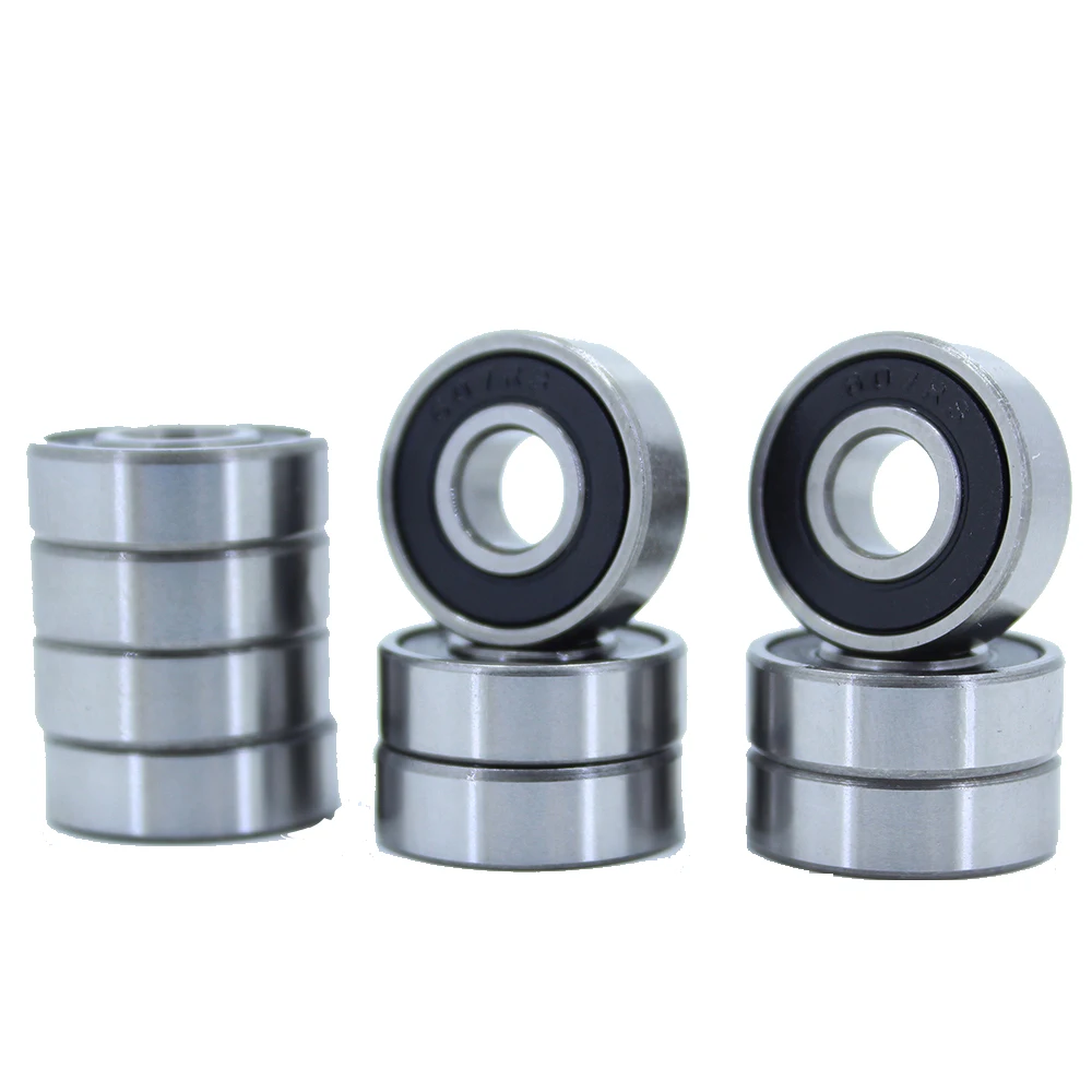 

10PC 607-2RS Bearing 7*19*6 mm Rubber Sealed Miniature Mini Ball Bearing ABEC-5 607 RS Chrome Steel Bearings 607RS