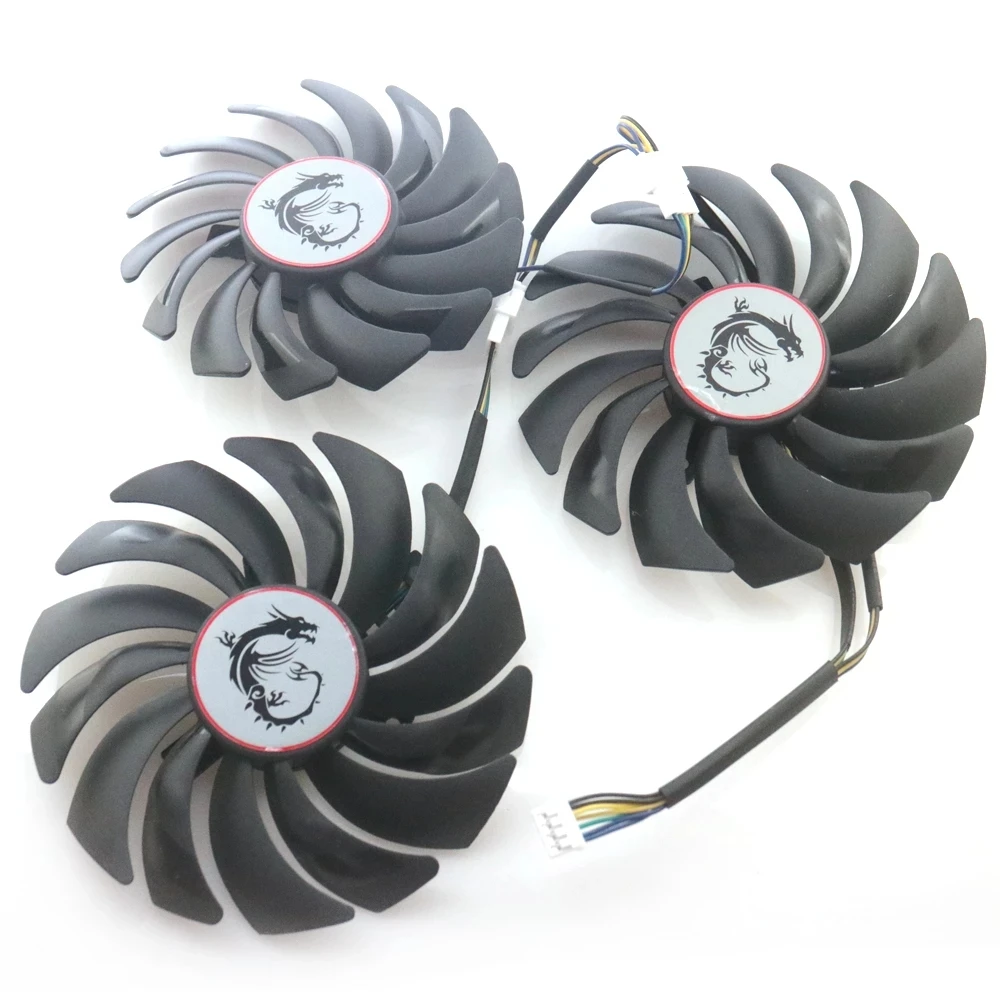 PLD10010S12HH PLD09210S12HH DC12V 0.40A 95mm 85mm 4wire 4pin VGA Fan For MSI GTX1080ti GAMING TRIO GPU Cooling Fan