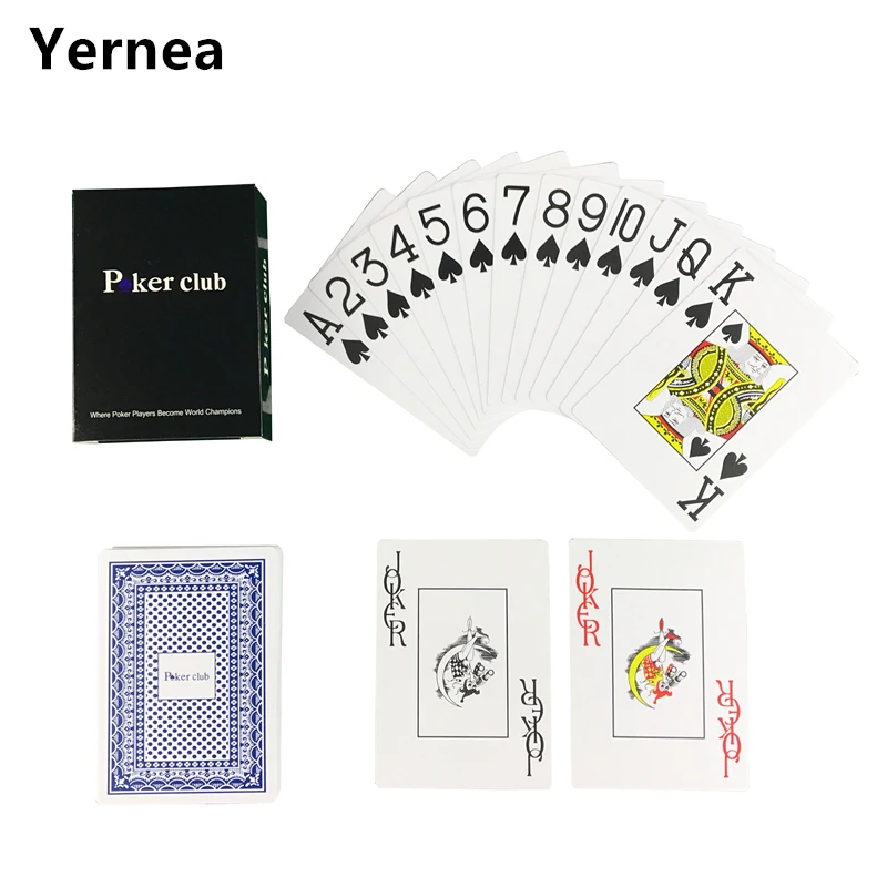 

New Hot Smooth Waterproof Baccarat Texas Hold'em Plastic Playing Cards PVC Poker Club Cards Wear-resistant 2.48*3.46 inch Yernea