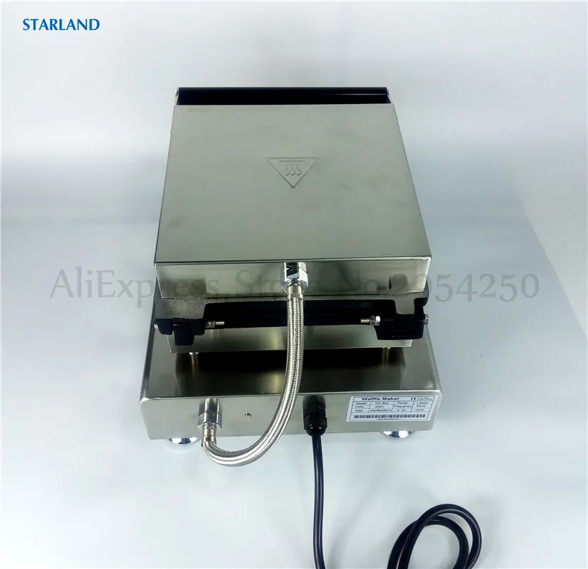 Máquina de Waffle de cuatro formas redondas, gofre belga clásico, máquina de fabricación de refrigerio comercial, con 4 Uds. De moldes