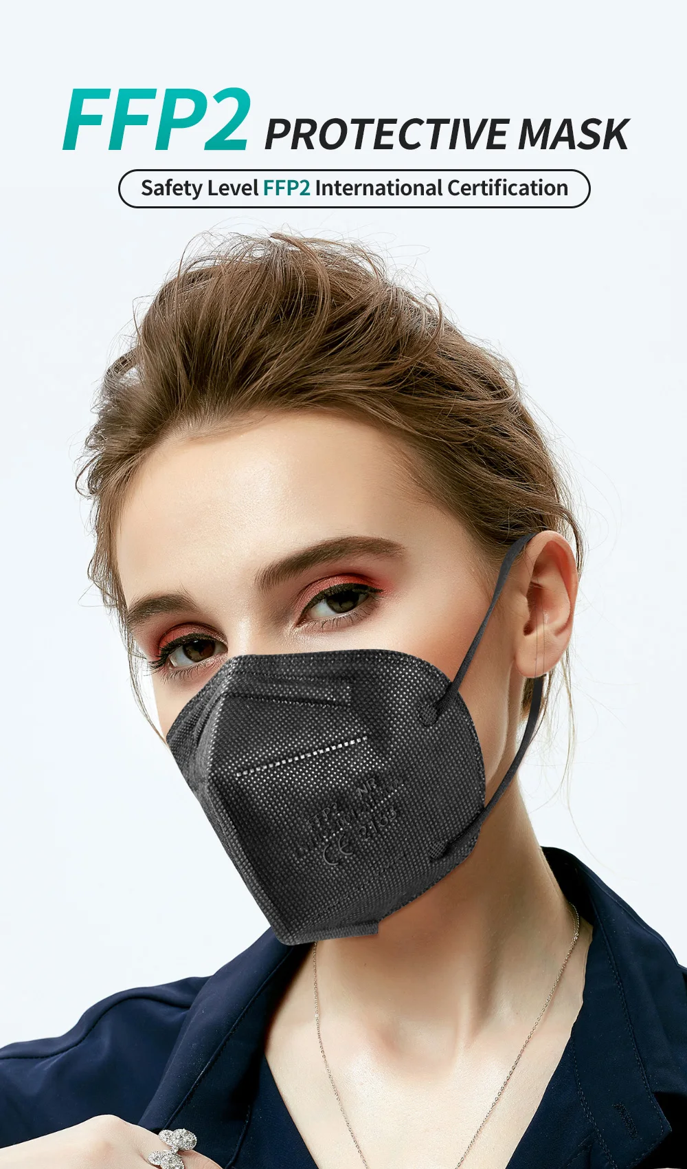 10pcs FFP2 Mask CE Approve KN95 Masks Melt-blown 95% Filtering Adult Multi-colors Black Pink Blue Bag Pack FFP2 NR EU