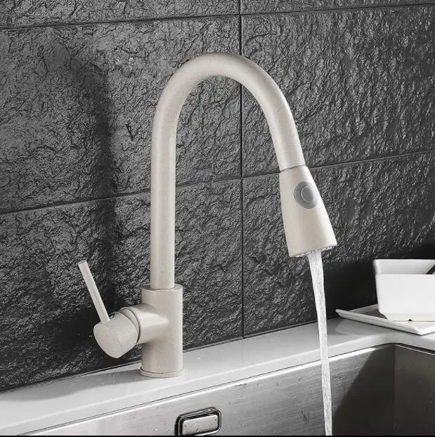 Vidric Newly Arrived Pull Out Kitchen Faucet Chrome/nickel/quartz stone look like Sink Mixer Tap 360 degree rotation kitchen mix