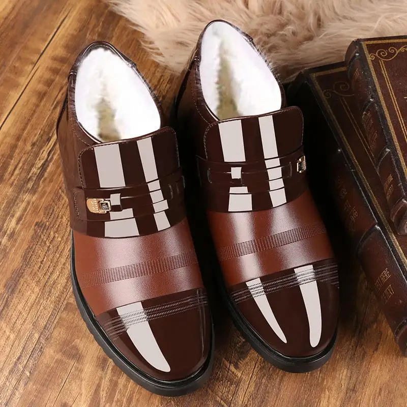 Luxury Brand Men Winter snow Boots Warm Thicken Men\'s Ankle Boots bot Fashion Male Business Office Formal Leather safety Shoes