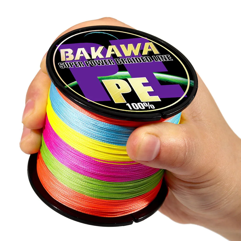 BAKAWA 4 Strands Fishing Line Smooth Multifilament 300M Carp Japanese 100% PE Braided Wire Cord Durable Accessories Sea Tool