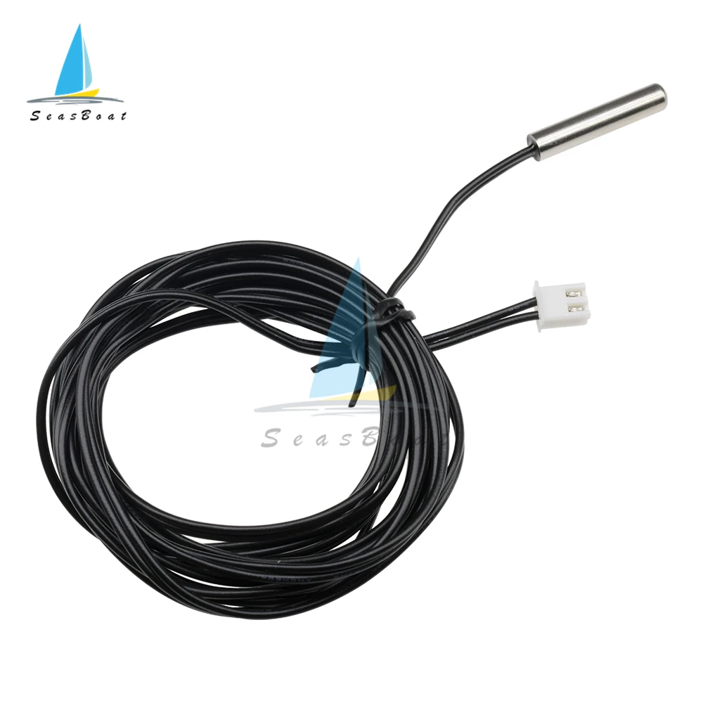 50CM 2M 3M NTC Thermistor Temperature Sensor Waterproof Probe Wire 10K 1% 3950 W1209 W1401 Cable