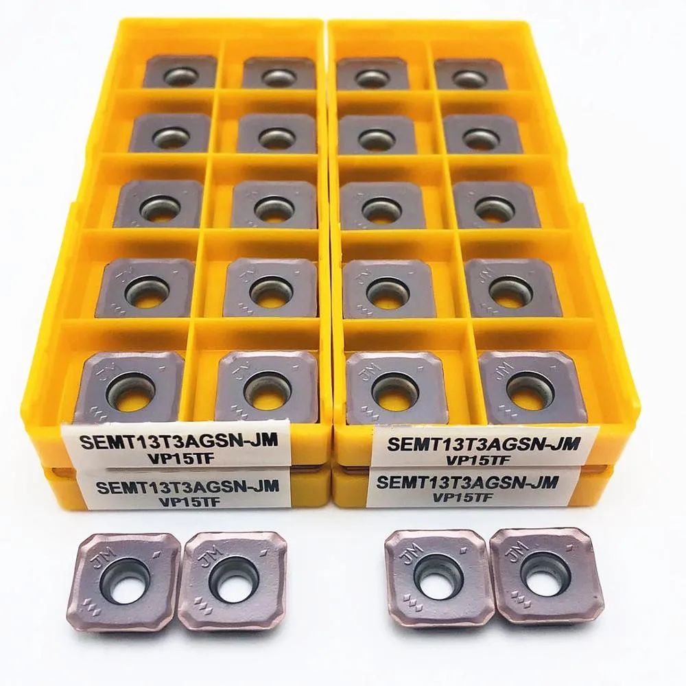 

Carbide insert SEMT13T3AGSN JM VP15TF quality lathe square CNC plane milling insert parts tool SEMT 13T3 turning tool