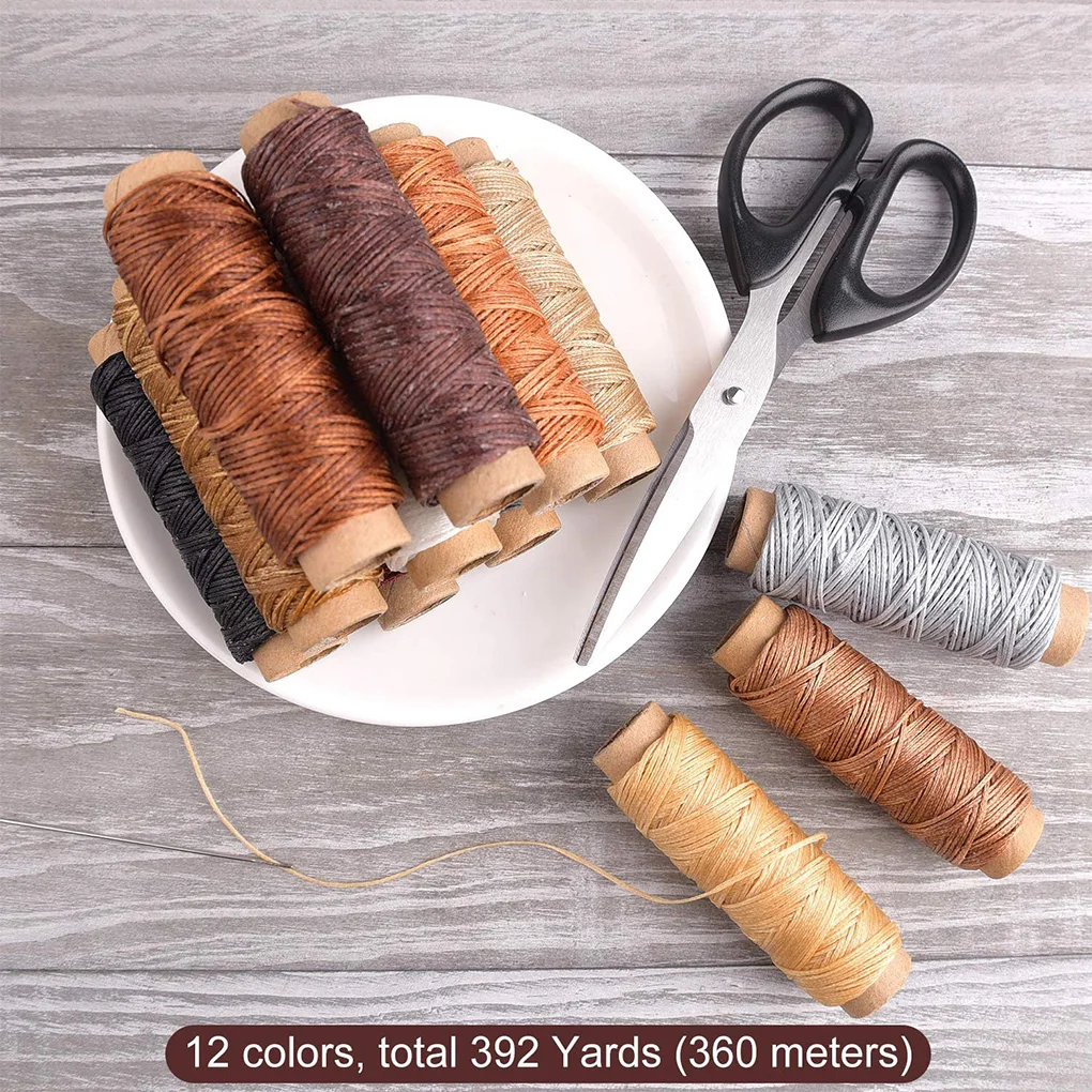 Sewing Waxed Thread Leather DIY Line Leather Waxed Thread Cord  150D Multicolor For DIY Handicraft Sewing Tools