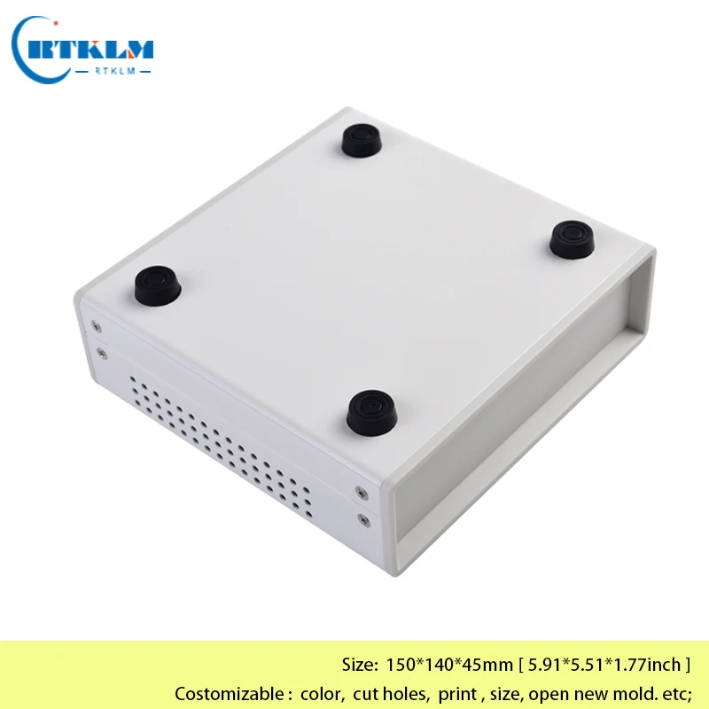 DIY Electronic Project Box Iron Metal Box Iron Junction Box Iron Housing Distribution Box ABS Plastic Panel 150*140*45mm