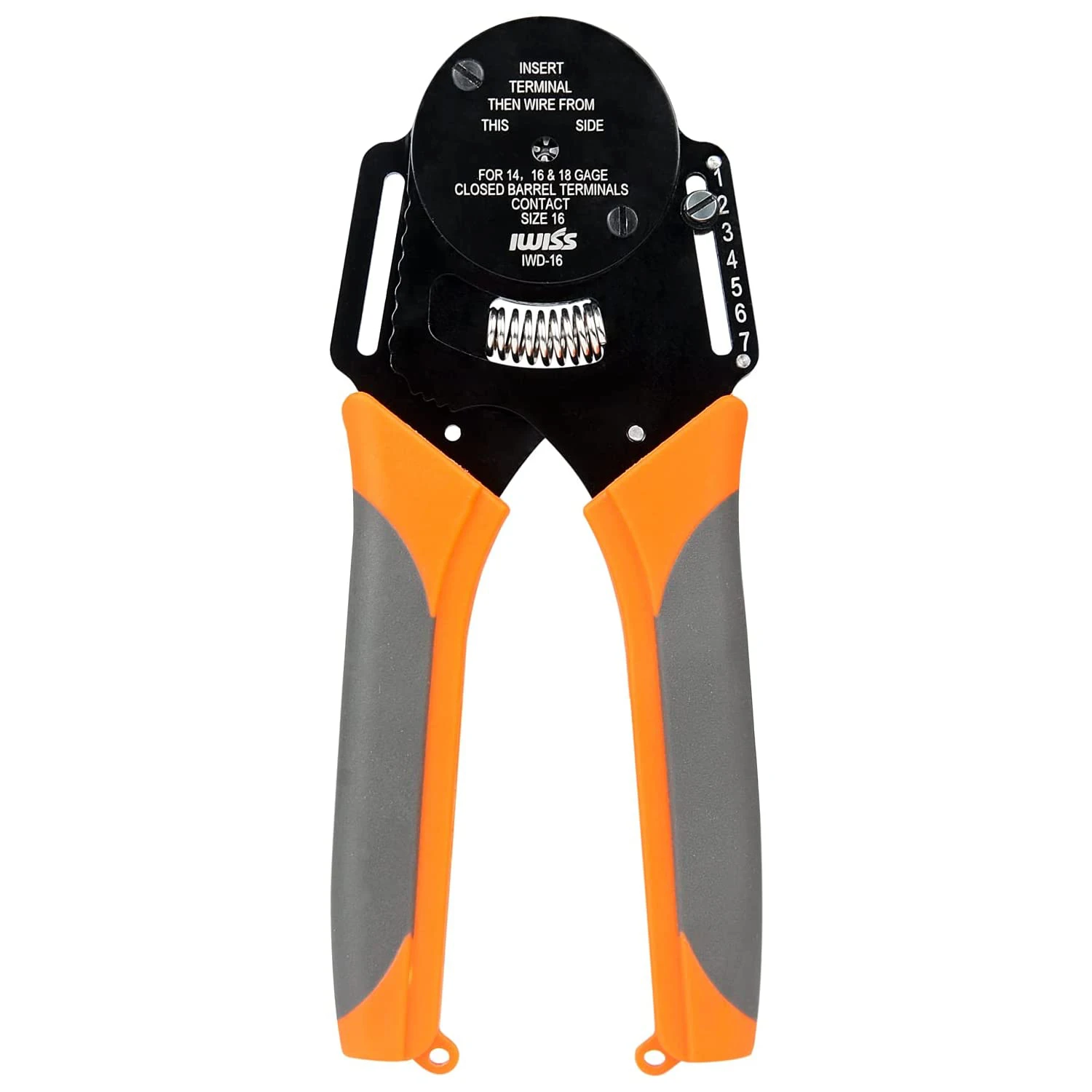 Imagem -02 - Mini Alicate de Friso Fechado Tambor Crimper Way Indent tipo Impressão para Deutsch Contatos Sólidos Gage 1416 & 18 Iwd16