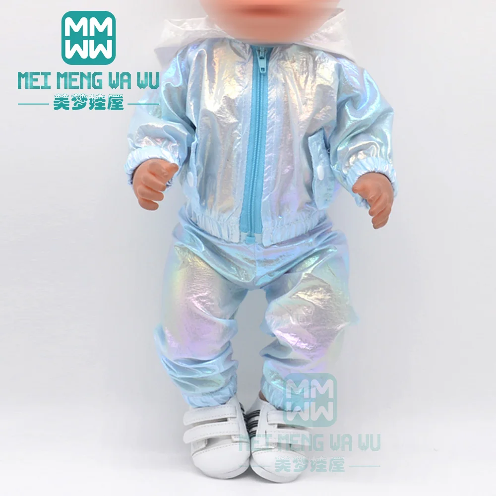 Kleidung für Puppen, passend für 43 cm große New Born Doll American Doll, modischer Jackenanzug, Mullrock, Geschenk – Detail 7