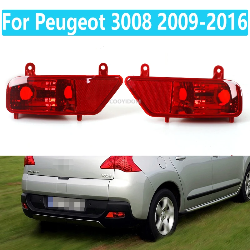 For Peugeot 3008 2009-2016 New rear bumper fog lamp coverRight/Left Passenger Driver's Side N/s